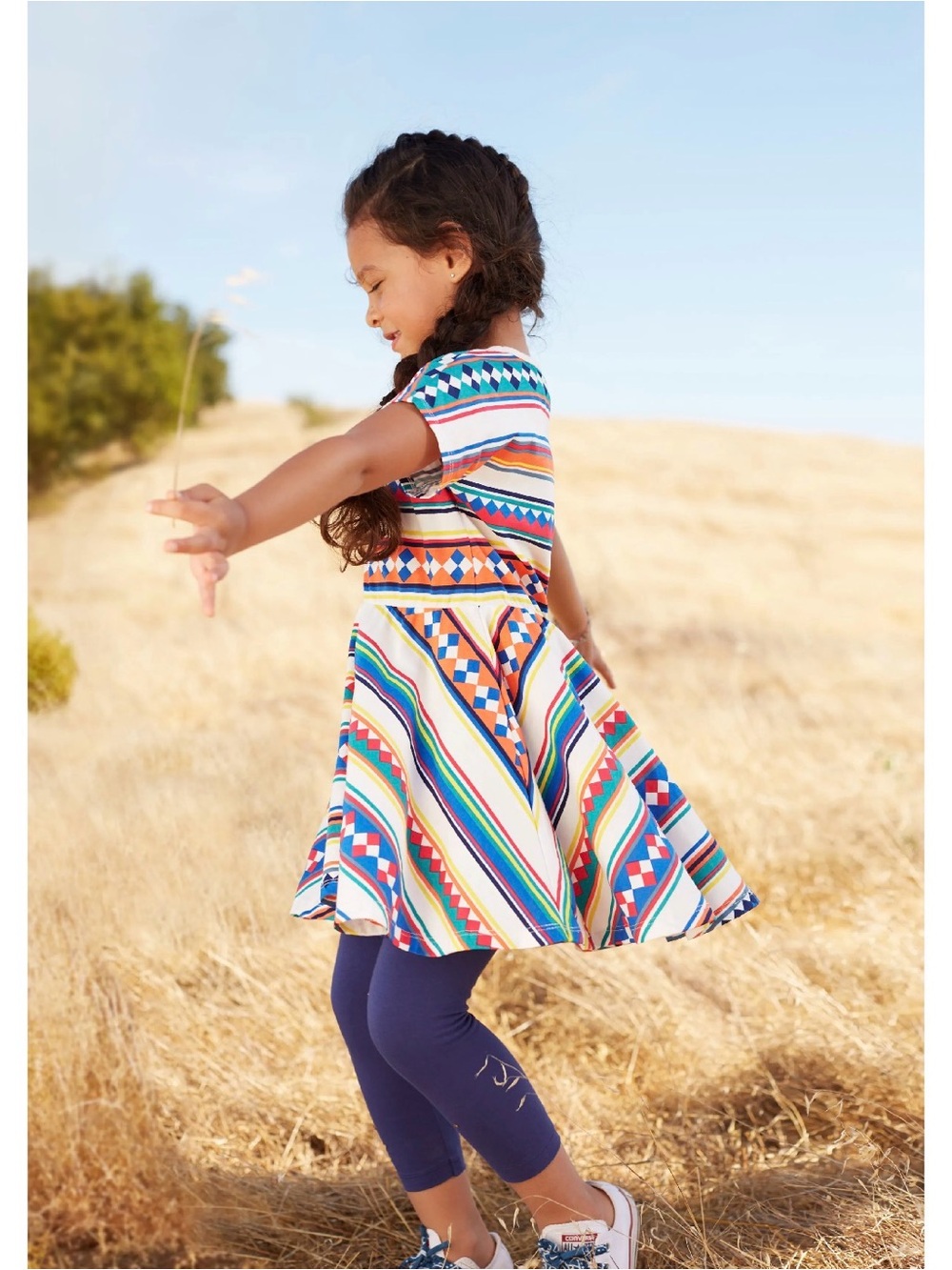 Tea Collection Sun Dress. Aztec Printed